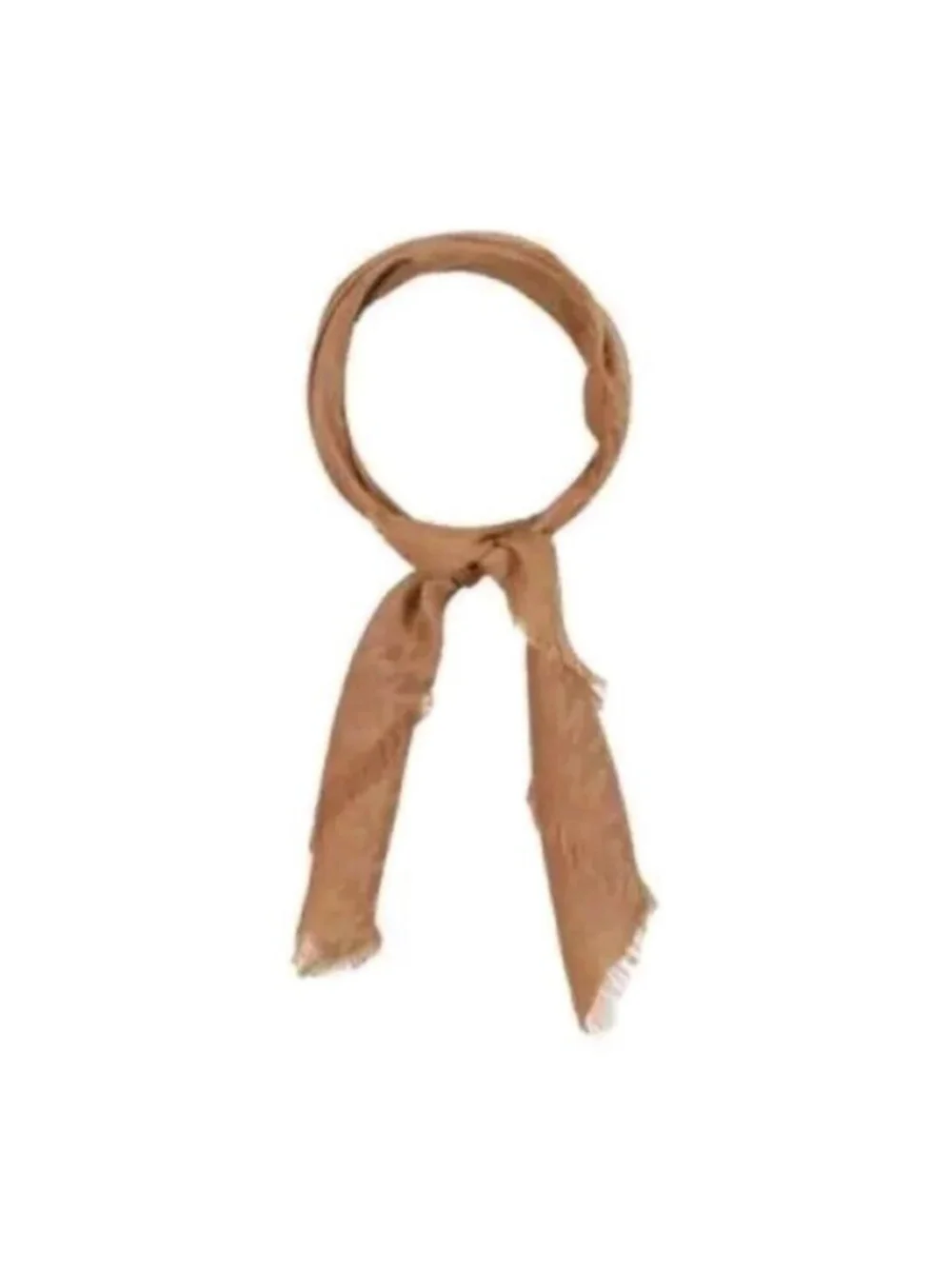 Michael Kors Women's Scarf Camel Brown Logo Jacquard 20 x 20